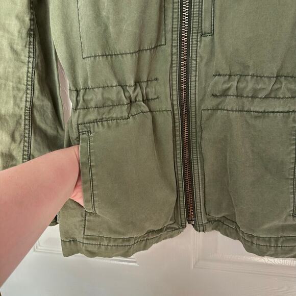 Madewell Fleet Jacket Size XS Olive Green Military Style Full Zip Army Utility - Picture 3 of 10